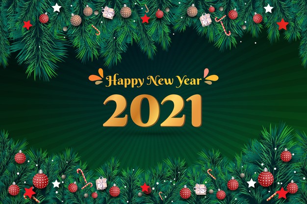 happy new year green background with golden 2021 178175 35
